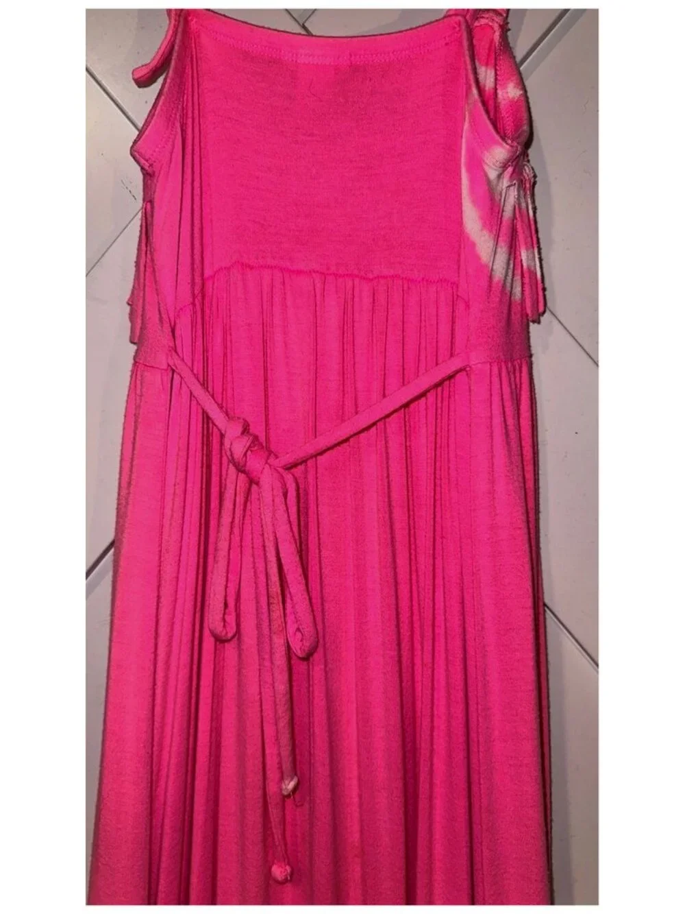 JUSTICE Girl's Hot Pink & Orange Long Dress Size 7